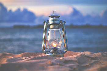 Fire, Beach, Sand, Miscellanea, Miscellaneous, Lantern, Lamp HD wallpaper