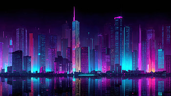 Synthwave City Of Lights, synthwave, city, lights, artwork, art, digital-art, ai, artist HD wallpaper