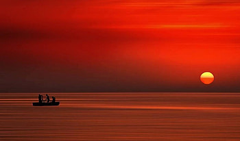 Sunset, sea, cool, sun HD wallpaper