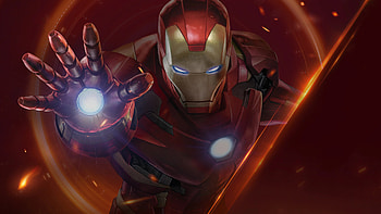 Iron Man Blaster, iron-man, superheroes, artwork, digital-art HD wallpaper
