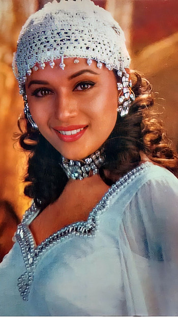 Madhuri Dixit, bollywood actress, vintage HD phone wallpaper