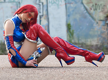 Mira redhead, redhead, gun, model, mira HD wallpaper