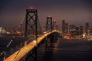 San Francisco Bay Bridge Illuminated – Stunning Ultra, San Francisco, man made, Bay Bridge HD wallpaper
