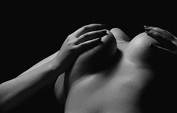 Sensual black and white artistic graph capturing the elegance of form and texture. HD wallpaper