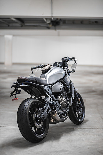 Motorcycles, Grey, Back View, Rear View, Motorcycle, Wheels HD phone wallpaper