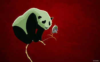 panda, butterfly, bear, jeweled HD wallpaper