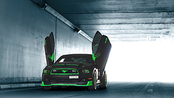 Greenwolf Mustang Scissor Doors , ford-mustang, ford, cars, behance HD wallpaper