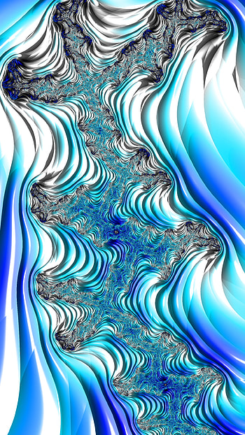 Vertical Fractal Background for Smart - Cyan Blue, blue, pattern, psychedelic, trippy, Abstract, fractal, abstract blue HD phone wallpaper