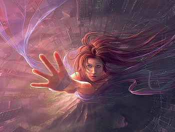 I Reach out to You ....., wind, spell, reaching out, hands, girl HD wallpaper