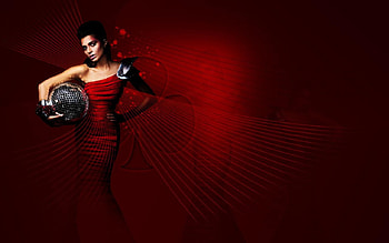 Disco Ball, lady, abtract, fantasy, ball HD wallpaper