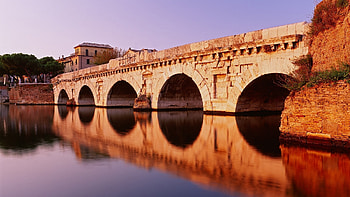 Rimini, Ponte di Tiberio, Historical landmark, Architectural marvel HD wallpaper
