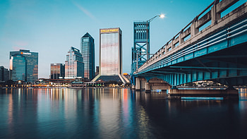 Jacksonville Florida, City fountain, Urban scenery, graphy inspiration HD wallpaper
