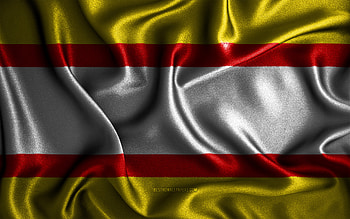 Utrera flag, , silk wavy flags, spanish cities, Day of Utrera, Flag of Utrera, fabric flags, 3D art, Utrera, cities of Spain, Utrera 3D flag HD wallpaper