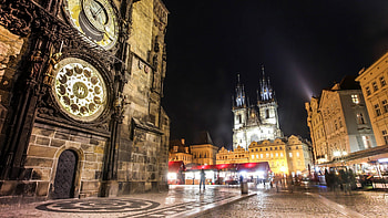 Nighttime charm, Illuminated architecture, Prague at twilight, Prague's enchantment HD wallpaper