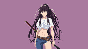 Warrior, anime girl, long hair, Kanzaki Kaori, Toaru Majutsu no Index HD wallpaper