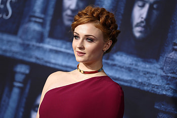 Aqua eyes, woman, Sophie Turner HD wallpaper