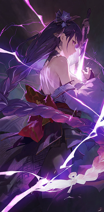 Raiden shogun, raiden_shogun, magenta, genshin_impact, pink, baal, ei, genshin HD phone wallpaper