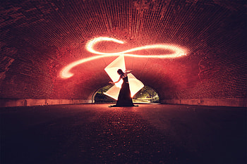 Girl Dancing Long Exposure Lights, long-exposure, graphy, lights, girls, model HD wallpaper