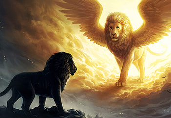 Lion King spiritual, Dark fantasy, resolution, Surreal atmosphere HD wallpaper