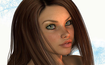 Woman, beautiful, 3d, portrait HD wallpaper