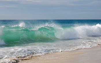 Landscape, Sea, Waves, Beach HD wallpaper