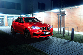 Red car, BMW x6, luxurious HD wallpaper