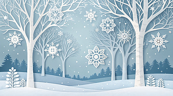 Winter Wonderland: Forest Escape, winter forest, winter, snowflake, tree, landscape HD wallpaper