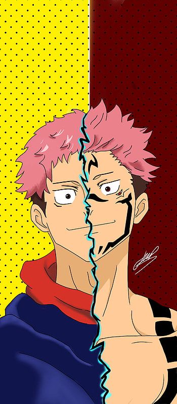 Itadori/Sukuna, tattoo, cool, jjk, draw, jujutsukaisen, people, anime, itadori, sukuna HD phone wallpaper