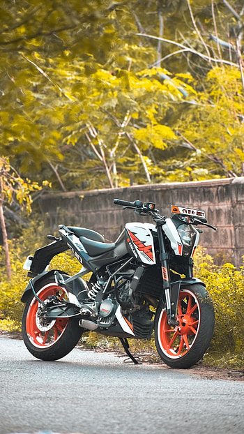 Ktm Bike, Green, Nature, Background HD phone wallpaper