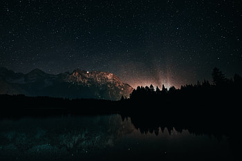 Starry Astronomy Night , astronomy, reflection, stars, sky, night, nature, graphy HD wallpaper