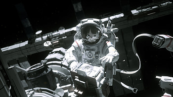 Anime Astronaut, astronaut, Anime, art, original HD wallpaper