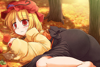 Touhou, short hair, blush, anime HD wallpaper