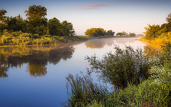 River, trees, nature, reflection HD wallpaper