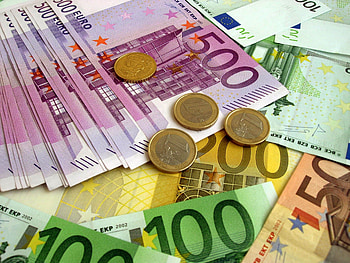 Money, Miscellanea, Miscellaneous, Banknotes, Bills, Coins, Euro HD wallpaper