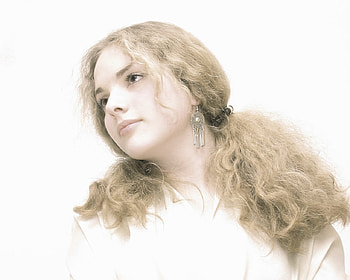 Serene Portrait, white, serene, hair, pale HD wallpaper