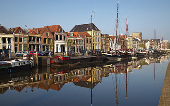 Zwolle, Netherlands, Zwolle, canal, houses, Netherlands, harbor, yachts HD wallpaper