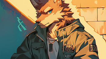 Furry Wolf Anime : Fierce Style and Vivid Color, furry (anthropomorphic), wolf, Anime HD wallpaper