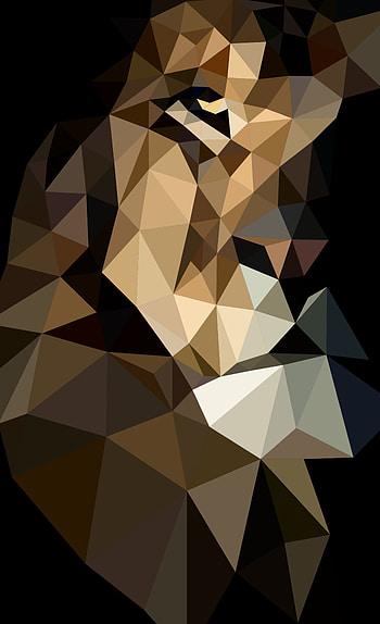 Geometric Animal, Curiosities in art, Intriguing polygon designs HD phone wallpaper