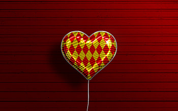 I Love Angoumois, , realistic balloons, red wooden background, Day of Angoumois, french provinces, flag of Angoumois, France, balloon with flag, Provinces of France, Angoumois flag, Angoumois HD wallpaper