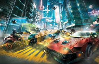 Cyberpunk 2077 Adrenaline Fueled Car And Bike Chase, cyberpunk-2077, games, 2024-games, ps5-games, ps4-games, xbox-one-games, xbox-games, artstation, artwork, art, digital-art, video-games HD wallpaper