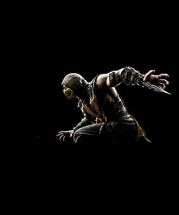 2020, Scorpion, Mortal Kombat, video game, dark HD phone wallpaper