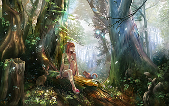 anime, Anime Girls, Nature / and Mobile Backgrounds HD wallpaper
