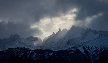 Snow, Nature, Mountains, Clouds, Rocks, Snow Covered, Snowbound HD wallpaper
