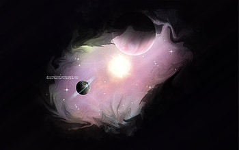 The Rift by Catherine Liversidge, opening, planet, deviant art, sun, catherine liversidge HD wallpaper
