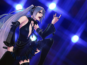 Miku Hagane, grey hair, music, hagane miku, metal, vocaloid HD wallpaper