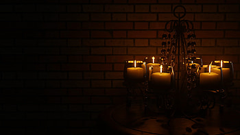 Candelabra, 3D animated, Chandelier scene, Eevee HD wallpaper