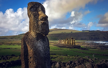 Ahu Tongariki, Easter Island, Archaeological site, Sacred sculptures HD wallpaper