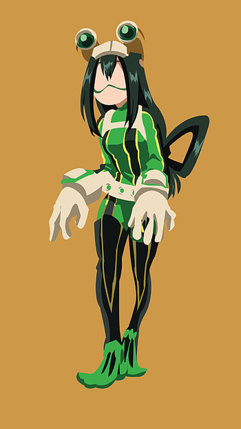 minimalist, Tsuyu Asui, Anime, My Hero Academia, minimalist anime HD phone wallpaper