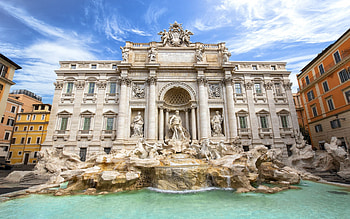 Trevi Fountain, Italian tourism, Baroque landmark, Rome sightseeing HD wallpaper