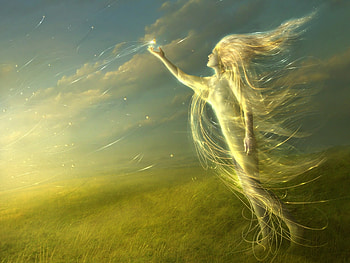Abstract, Shine, Light, Field, Angel HD wallpaper